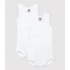 PETIT BATEAU Lot De 2 Bodies Sans Manches
