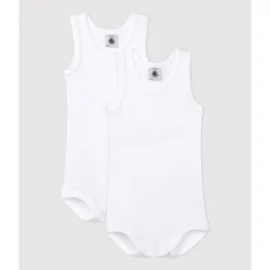 PETIT BATEAU Lot De 2 Bodies Sans Manches
