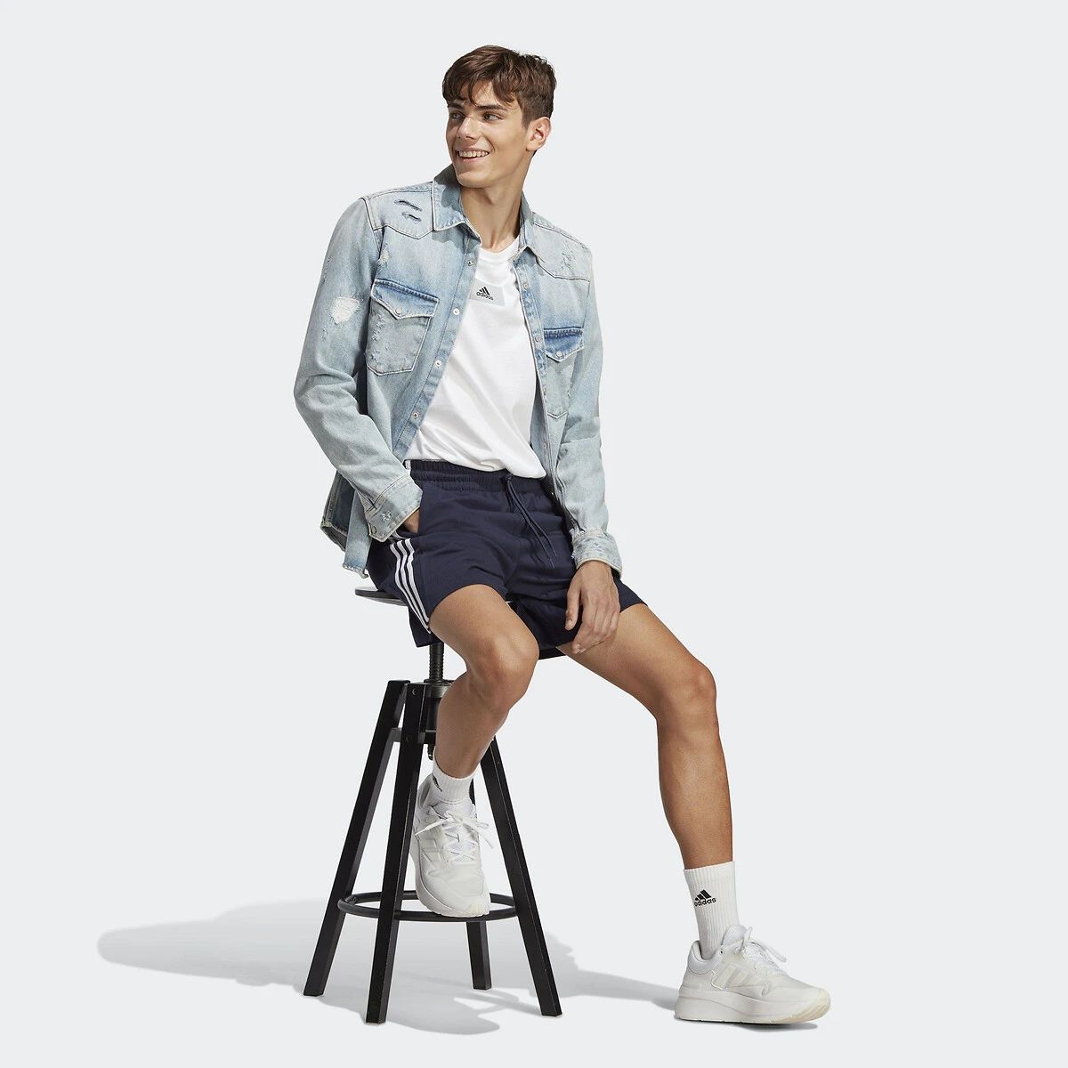 Adidas Sportswear Short Jogging à Bandes 2 Adidas Sportswear Short Jogging à Bandes – Image 2