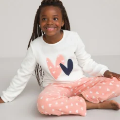 Veste D'intérieur à Capuche, Polaire, Motif Coeurs -Mode Décontractée 786927fdc2e6f6b358960c4d25be1448