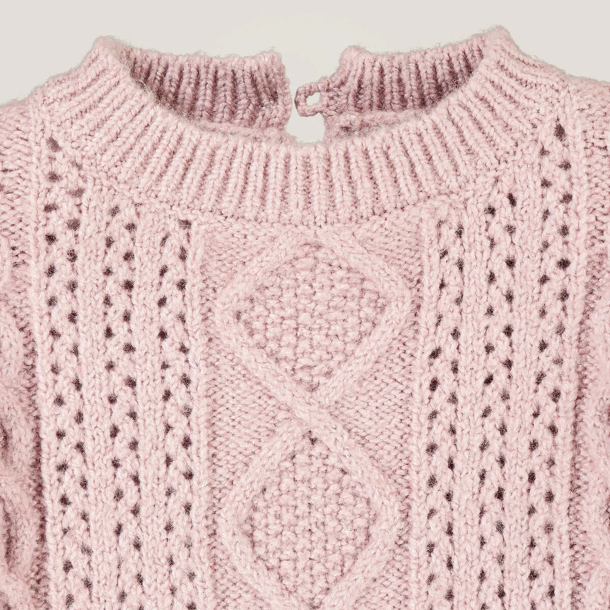 Robe-pull Droite Manches Longues, Maille Torsadée 4 Robe-pull Droite Manches Longues, Maille Torsadée – Image 4