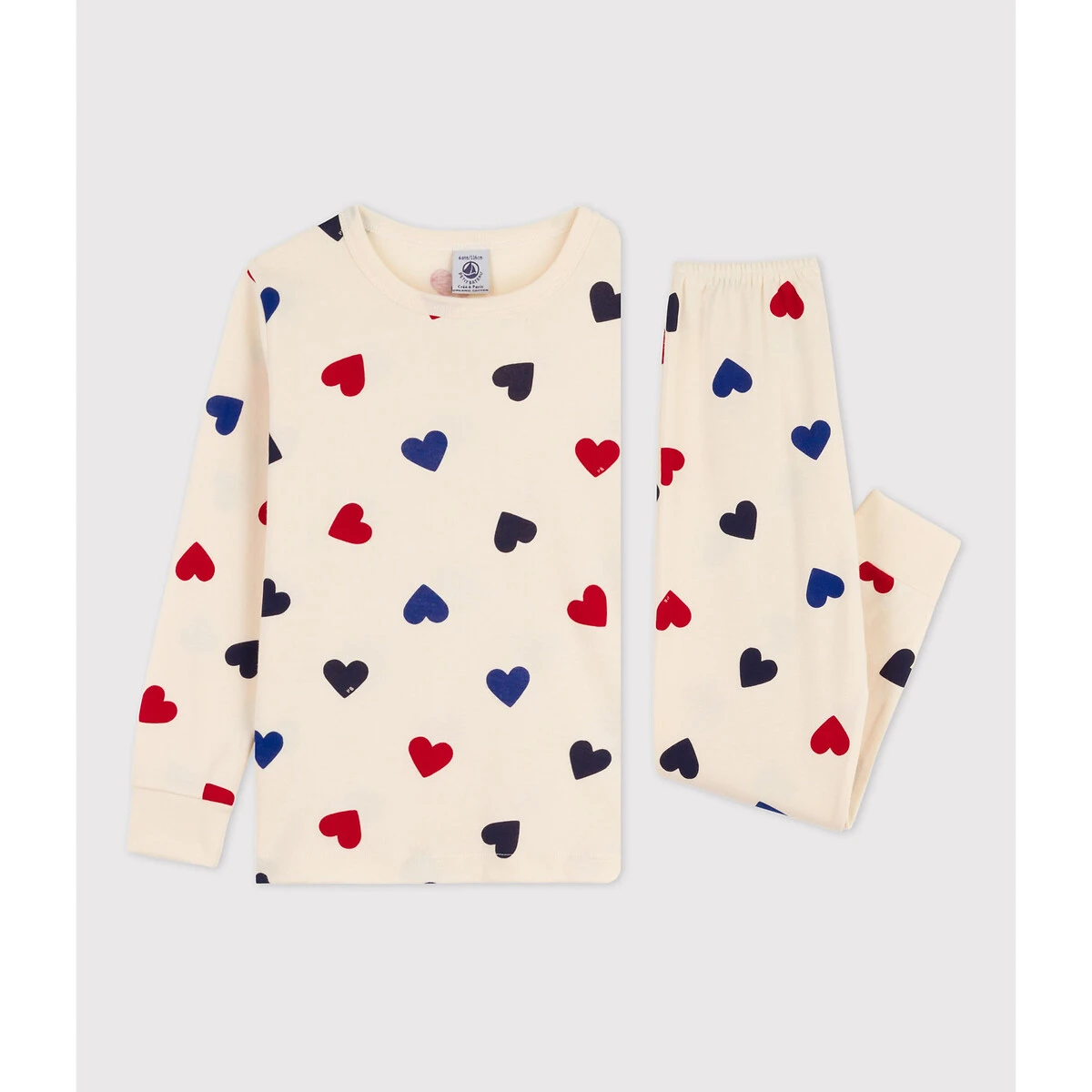 PETIT BATEAU Pyjama 2 Pièces Imprimé Cœurs 3 PETIT BATEAU Pyjama 2 Pièces Imprimé Cœurs – Image 3