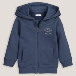 Sweat Zippé à Capuche, Message Brodé Devant 7 Sweat Zippé à Capuche, Message Brodé Devant -Mode Décontractée 7d3318a594a035480025adc8d82789ab