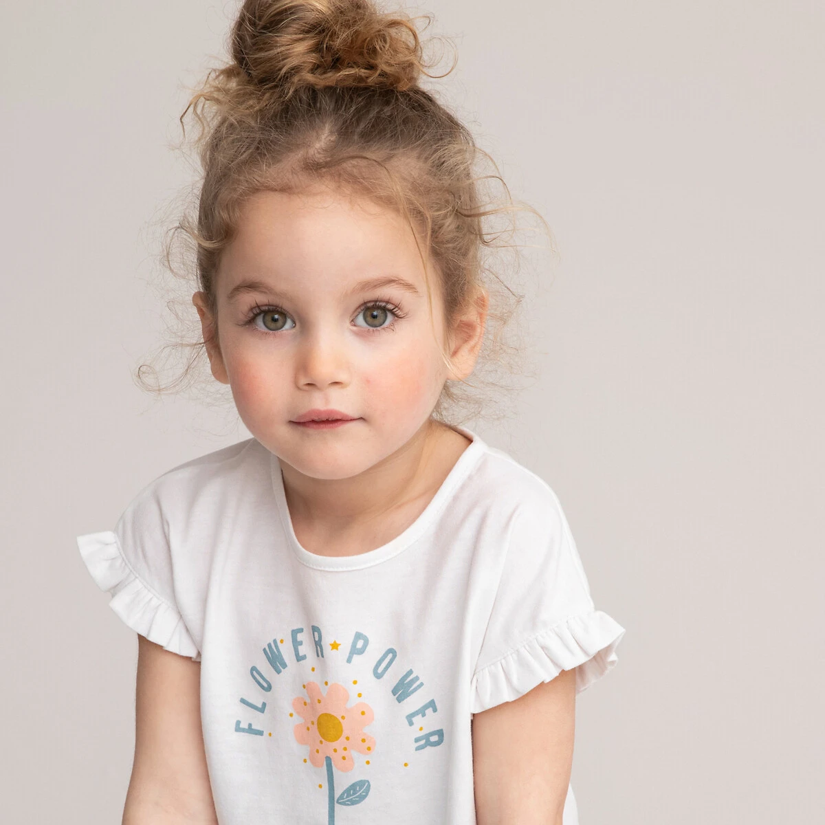 Lot De 2 T-shirts, Manches Courtes Volantées 1 Lot De 2 T-shirts, Manches Courtes Volantées