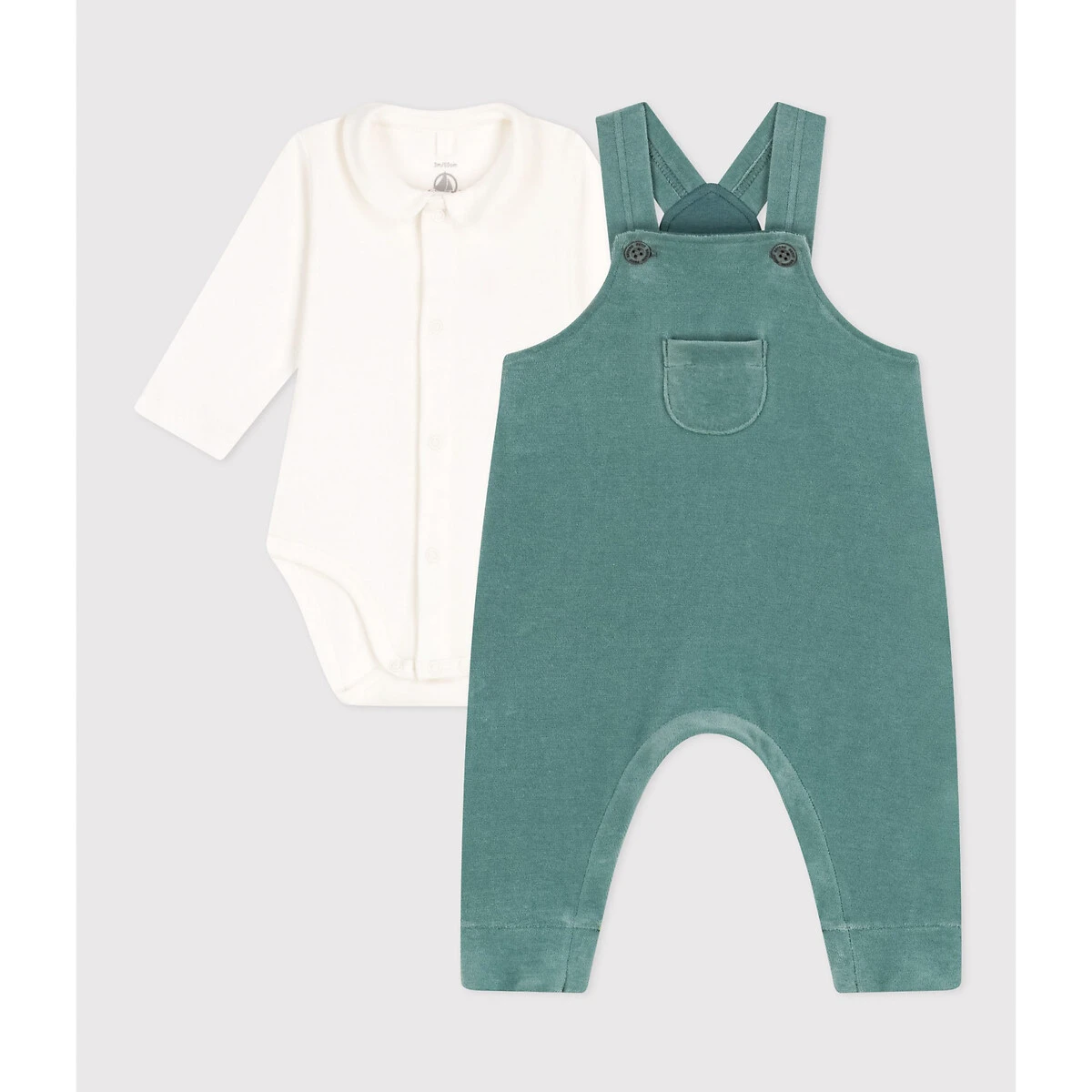 PETIT BATEAU Ensemble Salopette En Velours Et Body 2 PETIT BATEAU Ensemble Salopette En Velours Et Body – Image 2