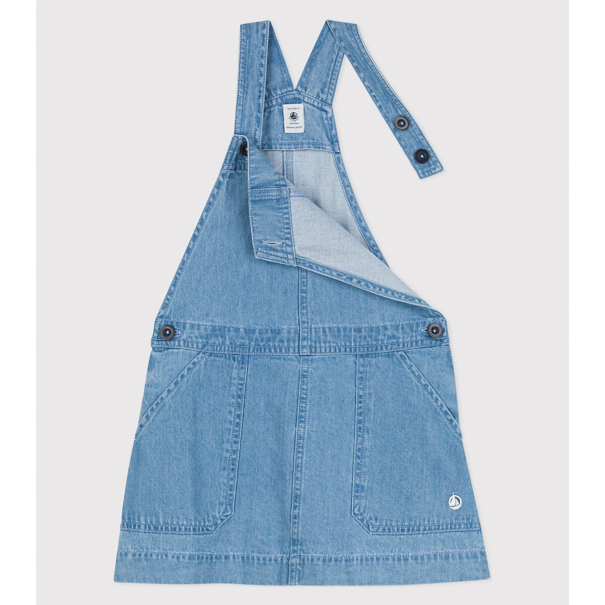PETIT BATEAU Robe Salopette En Denim 2 PETIT BATEAU Robe Salopette En Denim – Image 2