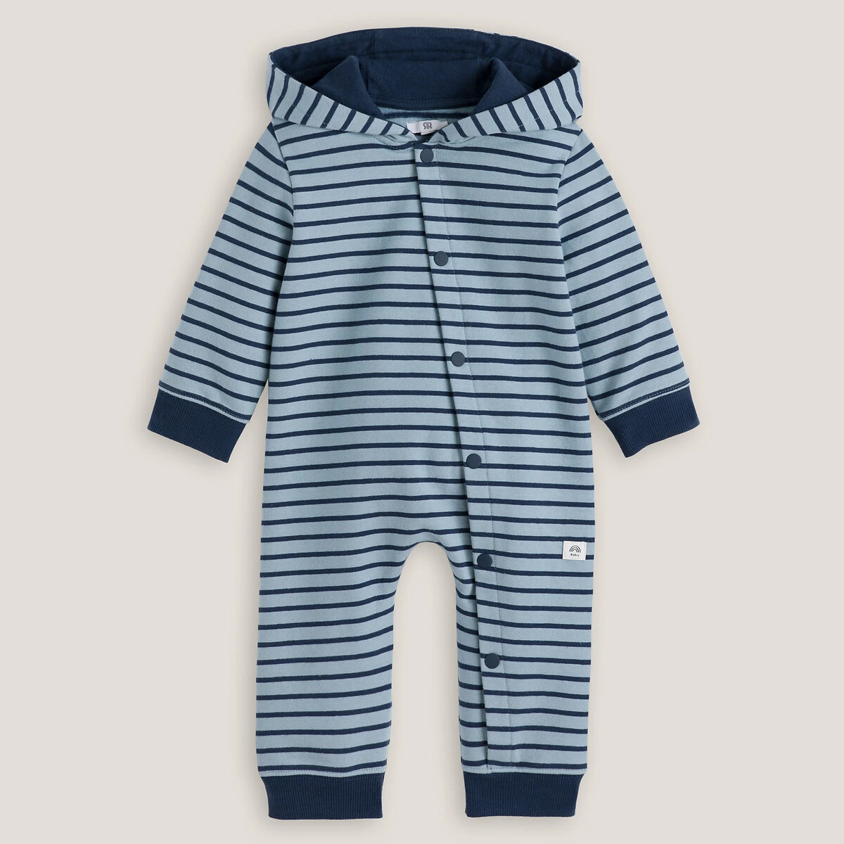 Combinaison à Capuche Rayée En Molleton 1 Combinaison à Capuche Rayée En Molleton