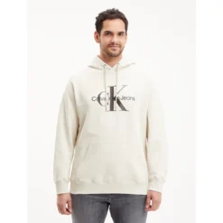 Calvin Klein Jeans Sweat Capuche Fixe Imprimé Devant