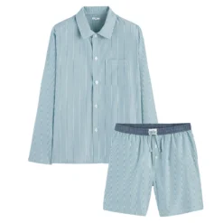 Pyjashort Imprimé Rayé Manches Longues 11 Pyjashort Imprimé Rayé Manches Longues -Mode Décontractée 81bb784805feda8420b1f4e0155cd518