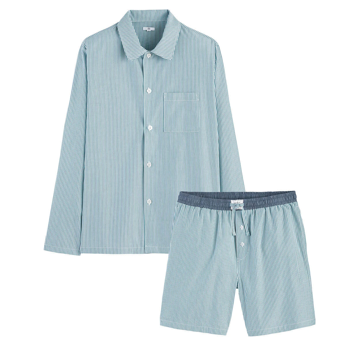 Pyjashort Imprimé Rayé Manches Longues 6 Pyjashort Imprimé Rayé Manches Longues – Image 6