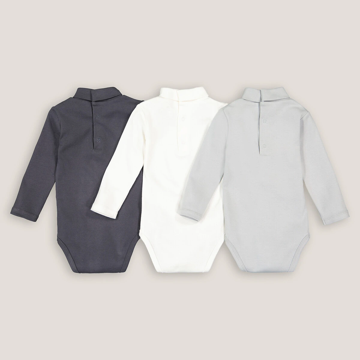 Lot De 3 Bodies Manches Longues Coton Bio 3 Lot De 3 Bodies Manches Longues Coton Bio – Image 3