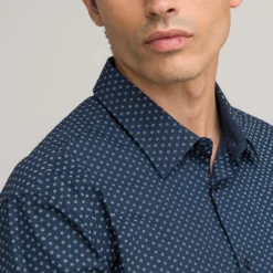 Chemise Droite Imprimée, Manches Longues