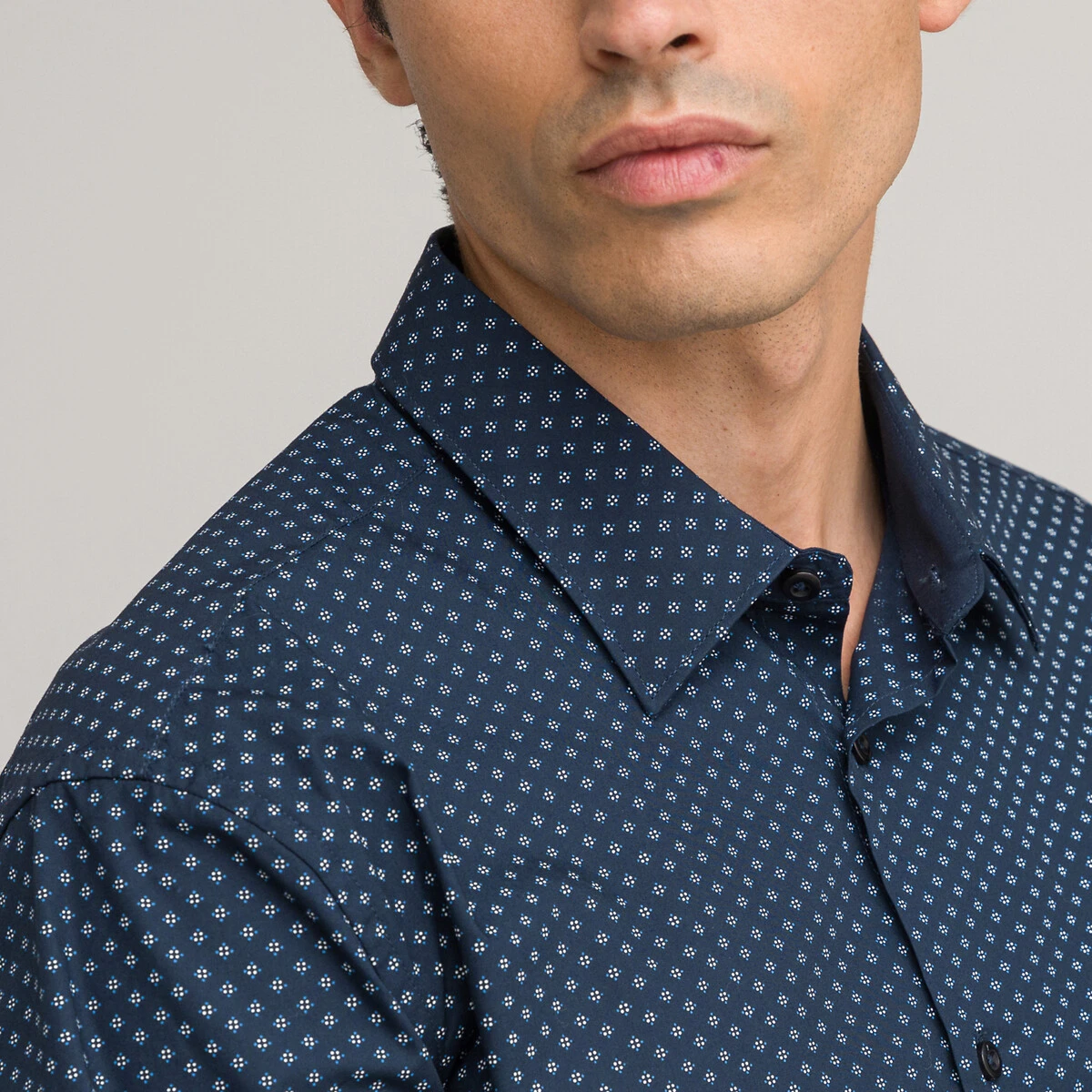 Chemise Droite Imprimée, Manches Longues 1 Chemise Droite Imprimée, Manches Longues