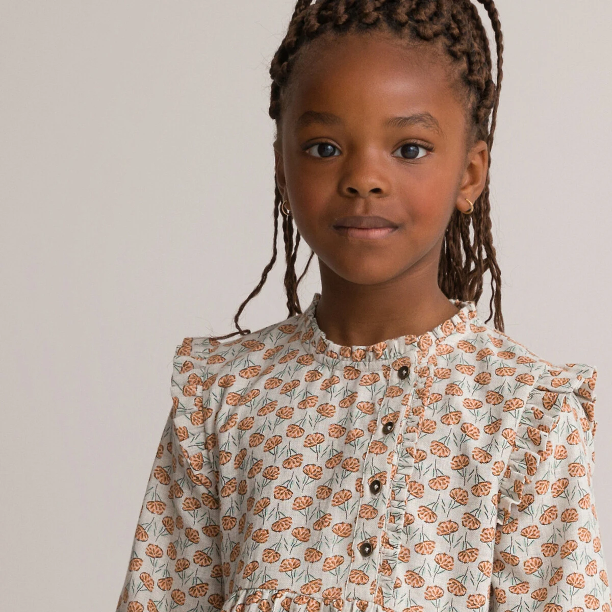 Robe Manches Longues, Motif Floral 2 Robe Manches Longues, Motif Floral – Image 2