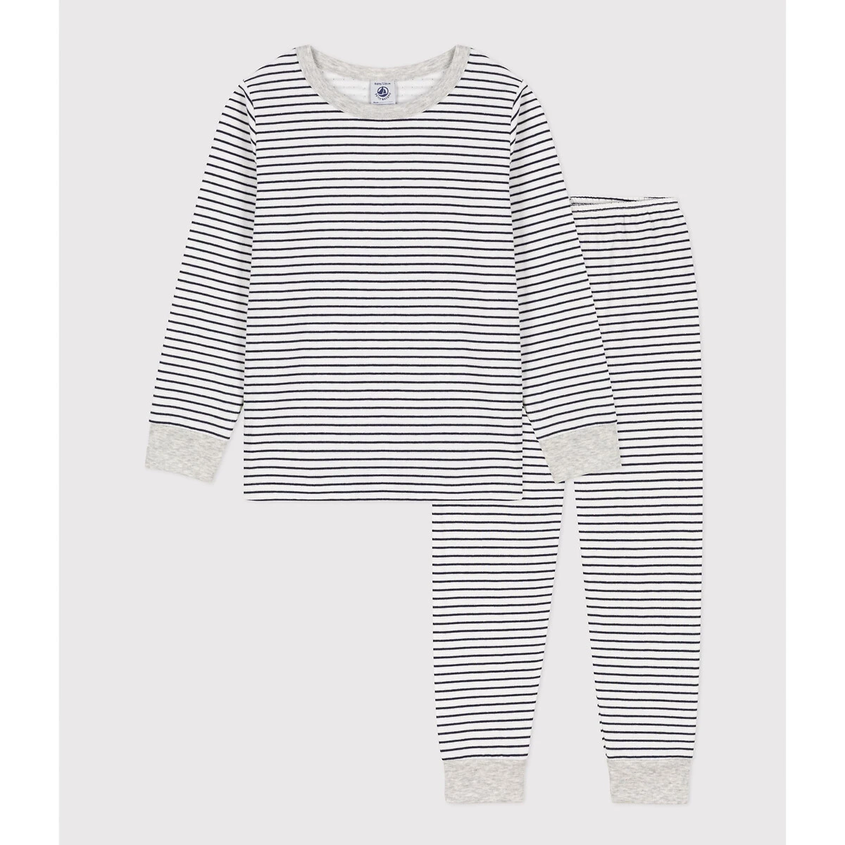 PETIT BATEAU Pyjama 2 Pièces Manches Longues Rayé 1 PETIT BATEAU Pyjama 2 Pièces Manches Longues Rayé