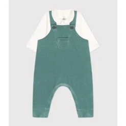 PETIT BATEAU Ensemble Salopette En Velours Et Body