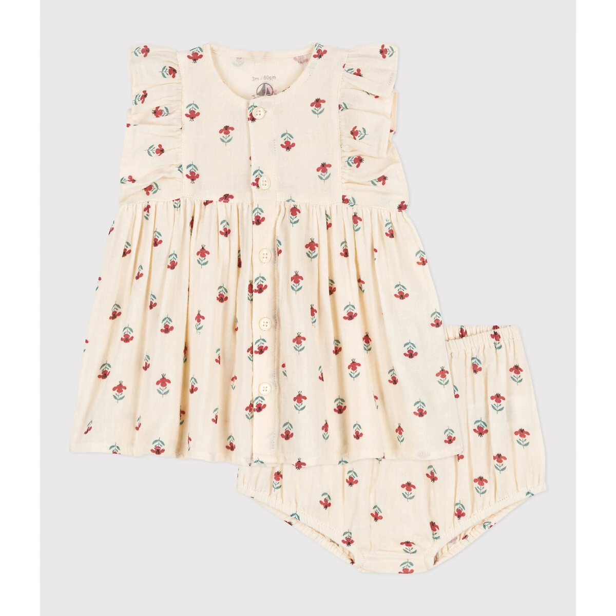PETIT BATEAU Ensemble Robe Et Bloomer, Imprimé Fleurs 5 PETIT BATEAU Ensemble Robe Et Bloomer, Imprimé Fleurs – Image 5