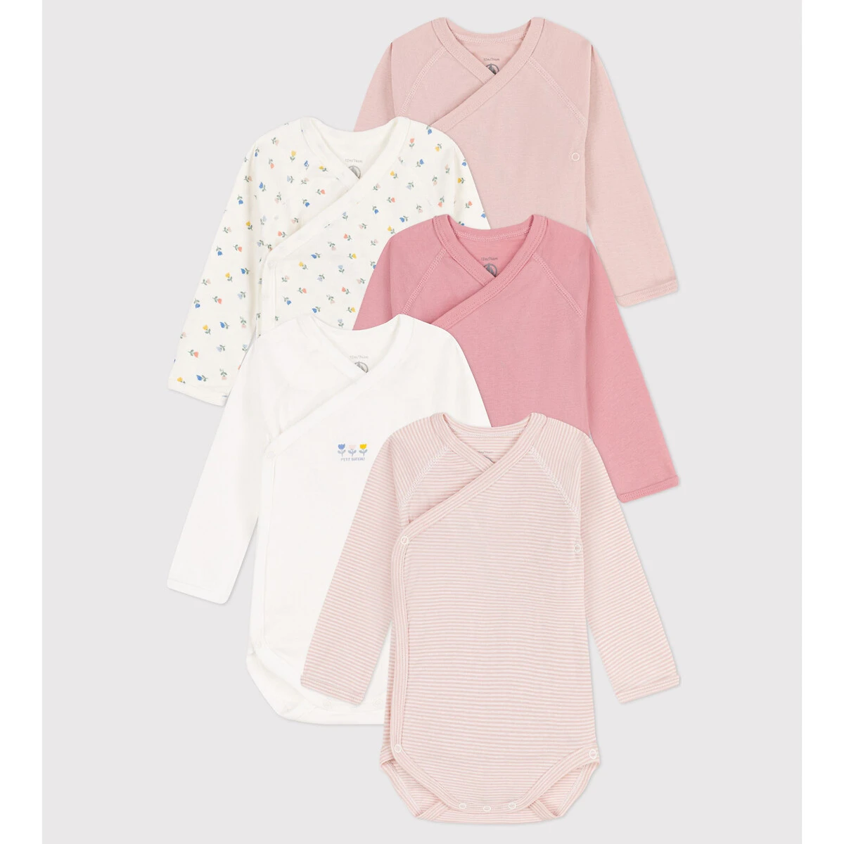PETIT BATEAU Lot De 5 Bodies En Coton 1 PETIT BATEAU Lot De 5 Bodies En Coton