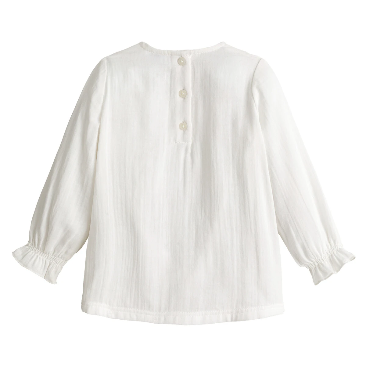 Blouse Manches Longues Gaze De Coton 4 Blouse Manches Longues Gaze De Coton – Image 4