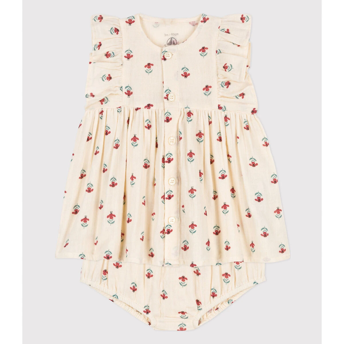 PETIT BATEAU Ensemble Robe Et Bloomer, Imprimé Fleurs 4 PETIT BATEAU Ensemble Robe Et Bloomer, Imprimé Fleurs – Image 4
