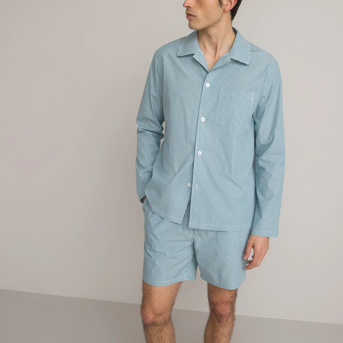 Pyjashort Imprimé Rayé Manches Longues 1 Pyjashort Imprimé Rayé Manches Longues