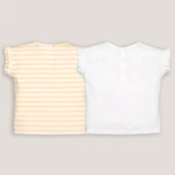 Lot De 2 T-shirts, Manches Courtes Volantées 9 Lot De 2 T-shirts, Manches Courtes Volantées -Mode Décontractée 912f689d50454046882023e7850e2869