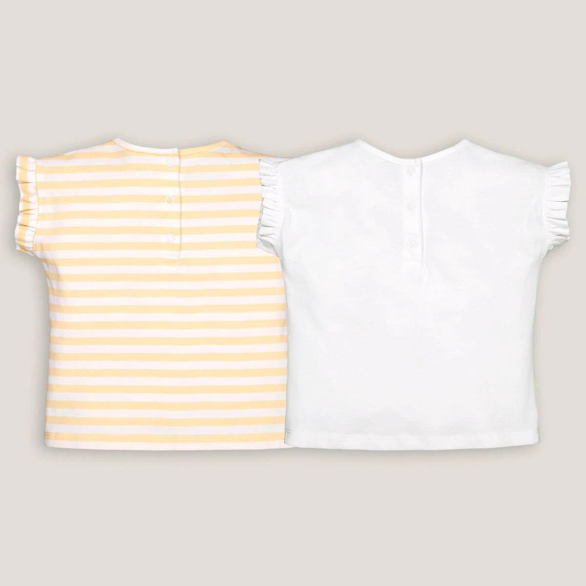 Lot De 2 T-shirts, Manches Courtes Volantées 4 Lot De 2 T-shirts, Manches Courtes Volantées – Image 4