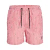 Jack & Jones Short De Bain Rayé Imprimé