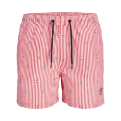 Jack & Jones Short De Bain Rayé Imprimé