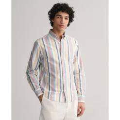 Gant Chemise Droite Rayée Oxford