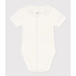 PETIT BATEAU Body Manches Courtes, Col Volanté