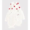 PETIT BATEAU Lot De 3 Bodies Ouverture Croisée
