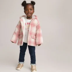 Manteau Chaud à Capuche Et à Carreaux