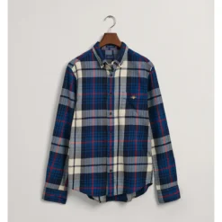 Gant Chemise Droite En Flanelle. -Mode Décontractée 96681d70d6a80adeea47ca84badd1a4f