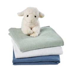 Lot De 3 Langes Bébé En Gaze De Coton, Kumla