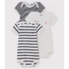 PETIT BATEAU Lot De 3 Bodies 3 Mois - 3 Ans
