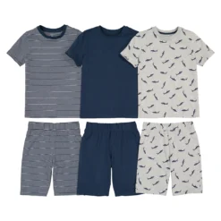 Lot De 3 Pyjashorts En Coton Imprimé Requin