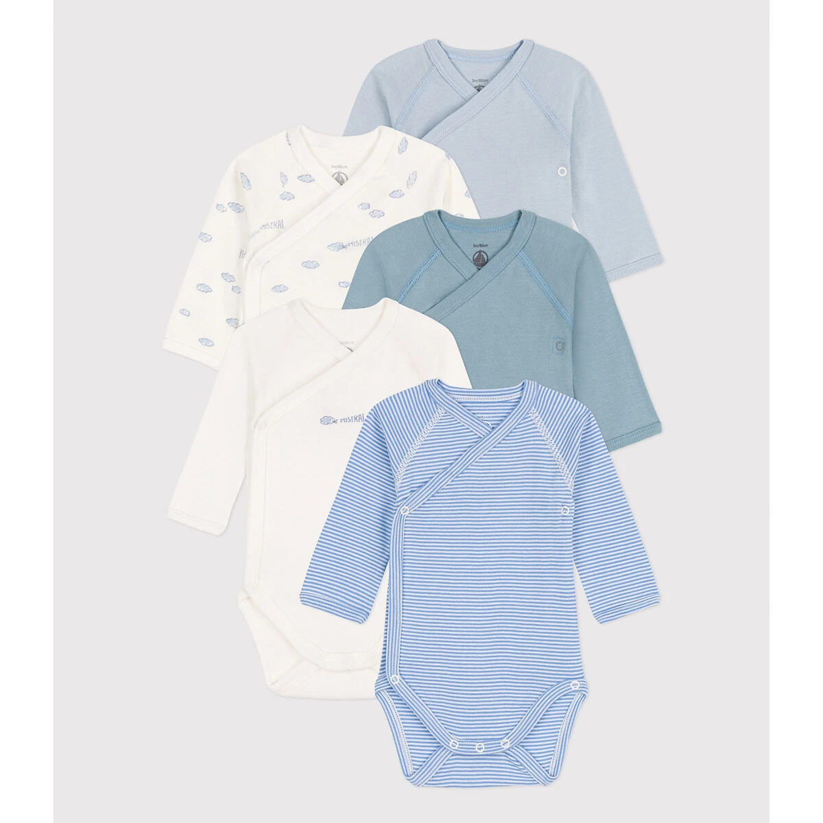 PETIT BATEAU Lot De 5 Bodies En Coton 4 PETIT BATEAU Lot De 5 Bodies En Coton – Image 4