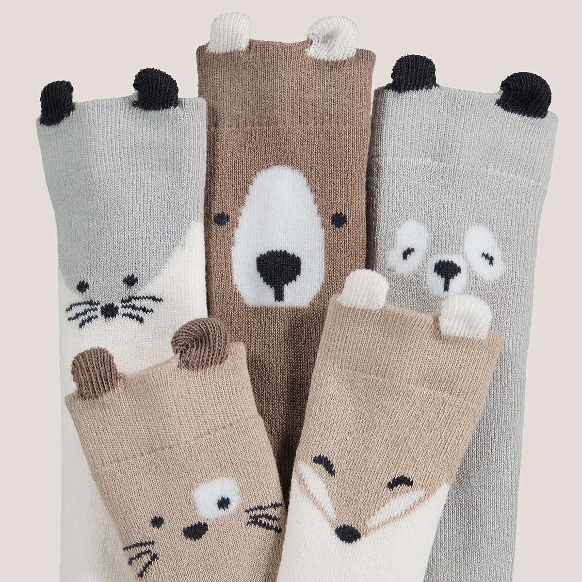 Lot De 5 Paires De Chaussettes, Motif Animalier 2 Lot De 5 Paires De Chaussettes, Motif Animalier – Image 2