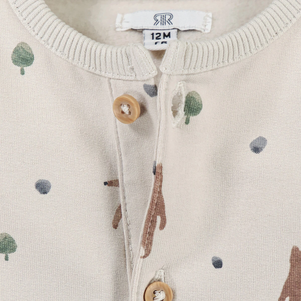 Combinaison Longue En Molleton, Imprimé Ours 3 Combinaison Longue En Molleton, Imprimé Ours – Image 3