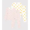 PETIT BATEAU Lot De 2 Pyjamas Long Imprimé Cœur