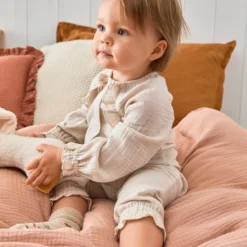 Combinaison Longue à Volants, Gaze De Coton 12 Combinaison Longue à Volants, Gaze De Coton -Mode Décontractée 9dee98683da03204e1bc0813bb4ad85f