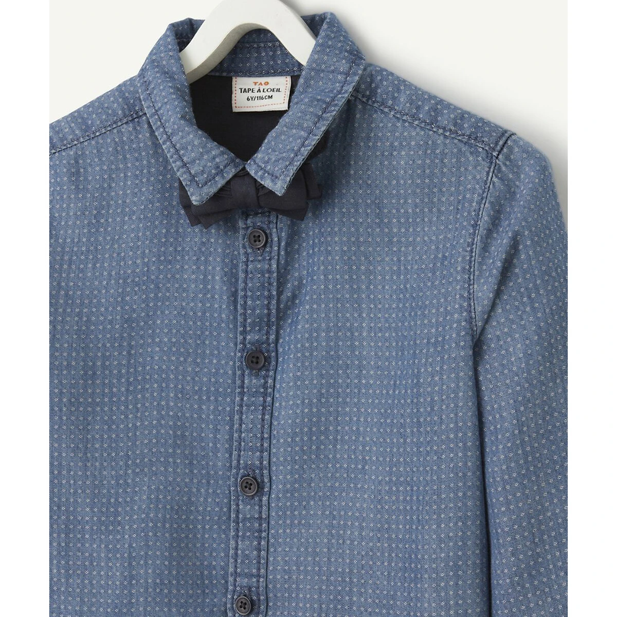 Chemise En Jacquard + Nœud Papillon 3 Chemise En Jacquard + Nœud Papillon – Image 3