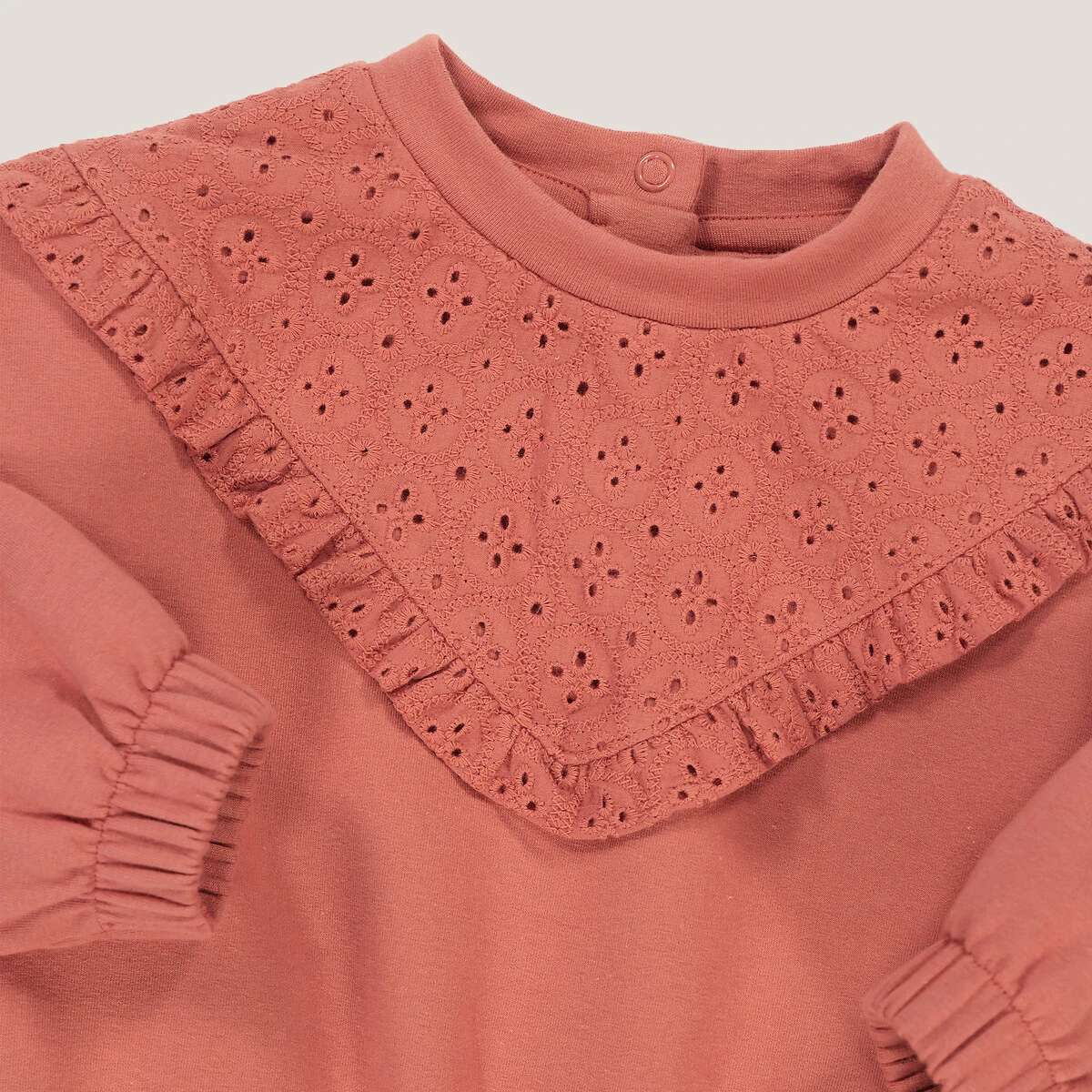 Sweat Col Rond En Molleton Et Broderie Anglaise 5 Sweat Col Rond En Molleton Et Broderie Anglaise – Image 5