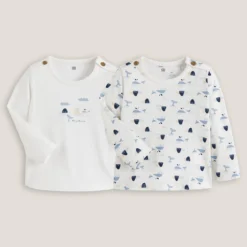 Lot De 2 T-shirts Manches Longues Esprit Marin