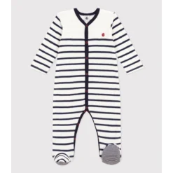 PETIT BATEAU Dors-bien Rayé En Velours