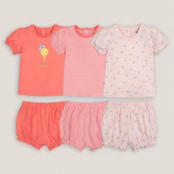 Lot De 3 Pyjamas En Coton Imprimés