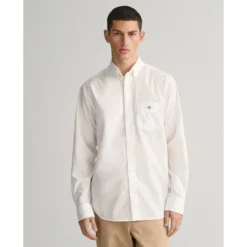 Gant Chemise Droite En Popeline Unie