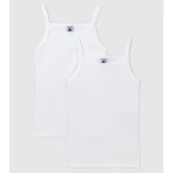 PETIT BATEAU Lot De 2 Maillots De Corps Bretelles