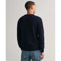 Gant Pull Col Rond En Lambswool -Mode Décontractée a71742f30327528f69a1c3797162acf8